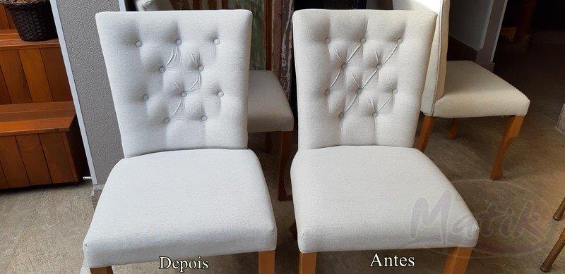 Higienização de cadeiras estofadas