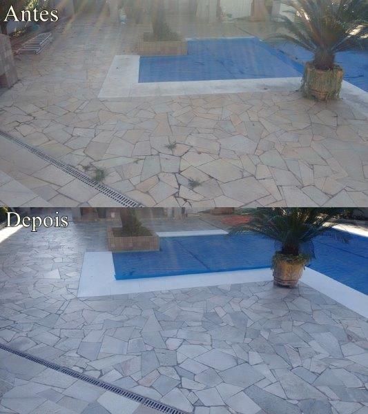 Limpeza e impermeabilização de pedras